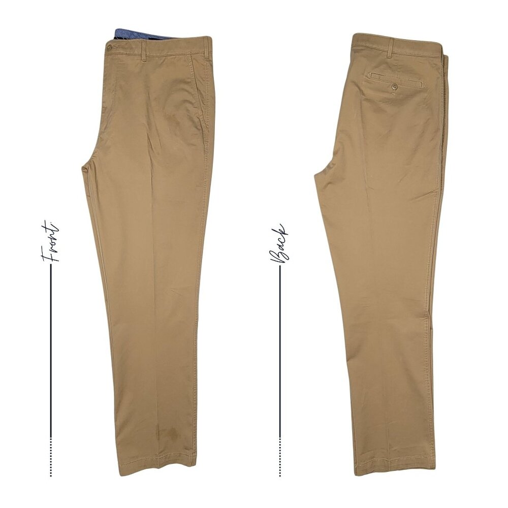 TAN CREMIEUX COMFORT STRETCH CHINO PANTS FOR MEN